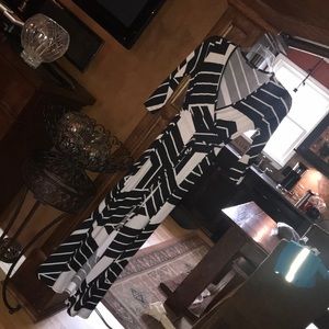 Black and white maxi dress